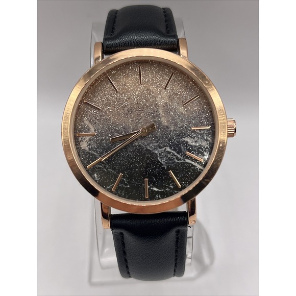 Incharacter Costumes Accessories - INC Women's Quartz Watch Rose Gold Case Glitter Marble Dial- New Battery